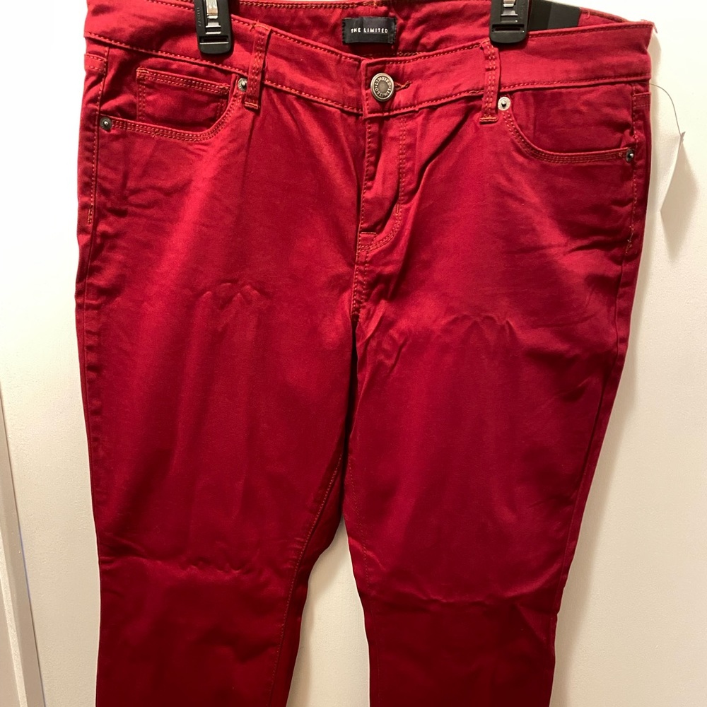 The Limited - NWT - deep red skinny stretch pants - size 14 short (26” inseam)